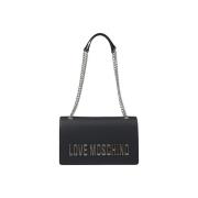 Love Moschino Grå Polyeten Handväska Vår/Sommar Kollektion Gray, Dam