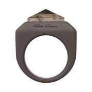 Rick Owens Kristallpyramidring Brown, Dam