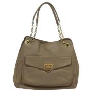 Salvatore Ferragamo Pre-owned Pre-owned Laeder axelremsvskor Beige, Da...