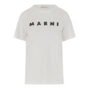 Marni Kortärmad Crewneck T-shirts och Polos White, Dam