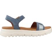 Geox Eleganta platta sandaler Blue, Dam