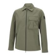 Belstaff Grön Overshirt Bomullsblandning Gabardin Tyg Green, Herr