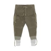 Greg Lauren Khaki Canvas Cargo Byxor Green, Herr