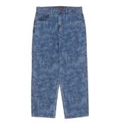 Propaganda Blå Denim Wide Leg Jeans Blue, Herr