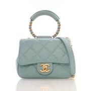 Chanel Vintage Pre-owned Laeder handvskor Blue, Dam