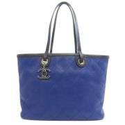 Chanel Vintage Pre-owned Laeder axelremsvskor Blue, Dam