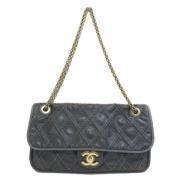 Chanel Vintage Pre-owned Laeder axelremsvskor Black, Dam