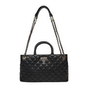 Guess Axel Satchel Svart Väska Black, Dam