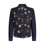 Dolce & Gabbana Indigo Blå Knappad Ytterkläder Jacka Blue, Herr