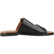 Geox Stiliga Slide Sandaler för Kvinnor Black, Dam