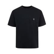 Needles Svart Bomull Jersey Crew Neck T-shirt Black, Herr