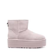 UGG Plattform Mini Stövlar Ljus Lila Mocka Gray, Dam