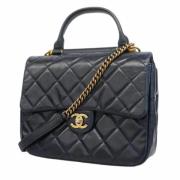 Chanel Vintage Pre-owned Tyg chanel-vskor Blue, Dam