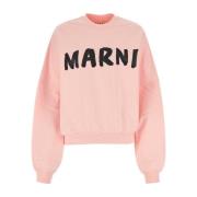 Marni Oversize Rosa Bomullsweatshirt Pink, Dam