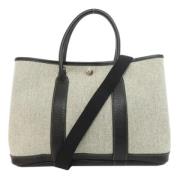 Hermès Vintage Pre-owned Canvas handvskor Gray, Dam