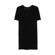 Rick Owens Svart Lagers Rund Hals T-shirt Black, Herr