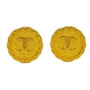 Chanel Vintage Pre-owned Metall rhngen Yellow, Dam