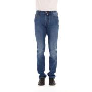 Jacob Cohën Läderetikett Bard jeans Blue, Herr