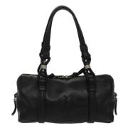 Bottega Veneta Vintage Pre-owned Laeder axelremsvskor Black, Dam