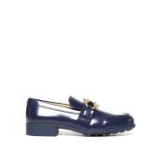 Bottega Veneta Klassiskt Läder Loafer Sko Blue, Dam