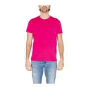 U.s. Polo Assn. Rosa Bomull T-shirt Vår/Sommarkollektion Pink, Herr