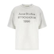 Acne Studios Avslappnad Bomull T-shirt för Män Gray, Dam