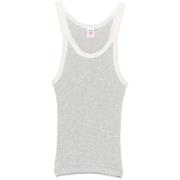 Re/Done Grå Racerback Tank Top Gray, Dam