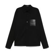 Balmain Svart Knappskjorta med Lång Ärm Black, Herr