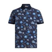 Etro Blå Polo Kort Ärm Blue, Herr