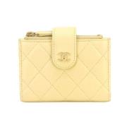 Chanel Vintage Pre-owned Laeder plnbcker Yellow, Dam