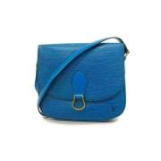 Louis Vuitton Vintage Pre-owned Tyg axelremsvskor Blue, Dam