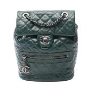 Chanel Vintage Pre-owned Laeder ryggsckar Green, Dam