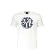 North Sails Tryck Logo Kortärmad Bomull T-shirt White, Herr