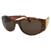 Fendi Vintage Pre-owned Plast solglasgon Brown, Dam