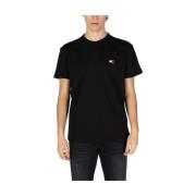 Tommy Jeans Svart Bomull T-shirt Vår/Sommar Black, Herr