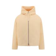 Jil Sander Quiltad huva jacka Beige, Dam