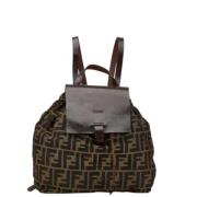 Fendi Vintage Pre-owned Canvas ryggsckar Brown, Dam