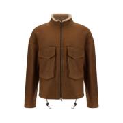 Salvatore Santoro Shearling Skinnjacka Brown, Herr