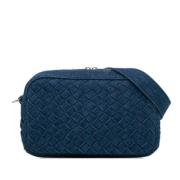 Bottega Veneta Vintage Pre-owned Denim crossbodyvskor Blue, Dam