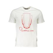 Cavalli Class Vit Bomull Tryckt Rund Hals T-shirt White, Herr