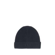 Valentino Garavani Räfflad ull beanie med VLogo Black, Herr