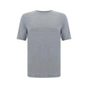 Brunello Cucinelli Melerad Bomull T-shirt Gray, Herr