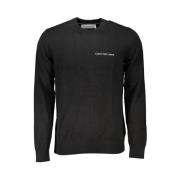 Calvin Klein Elegant Logo Långärmad Pullover Black, Herr