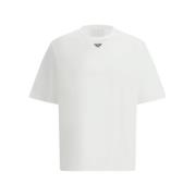 Prada Triangel Logo Bomull T-shirt White, Herr