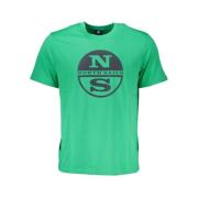 North Sails Grön Bomull Tryck Logo T-shirt Green, Herr