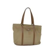 Prada Vintage Pre-owned Nylon prada-vskor Beige, Dam