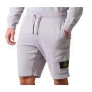 Stone Island Damm Felpa Bermuda Shorts Gray, Herr