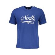 North Sails Blå Bomull Tryck Logo T-shirt Blue, Herr