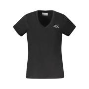 Kappa Svarta Bomull Tops & T-Shirt Black, Dam