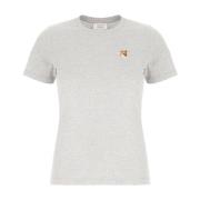 Maison Kitsuné Avslappnad Bomull T-shirt Gray, Dam